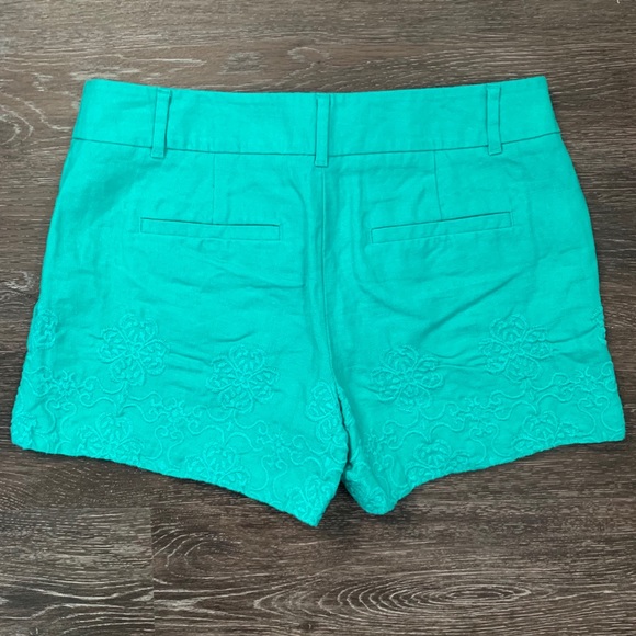 Turquoise LOFT shorts with embroidered details S 0 - Picture 4 of 4